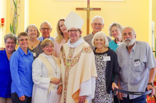 Group of parishioners being confirmed/received