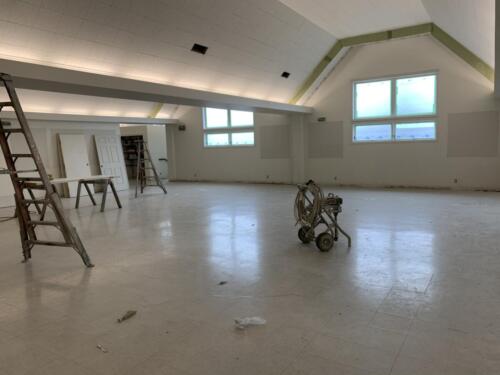 Parish Hall remodel in progress 